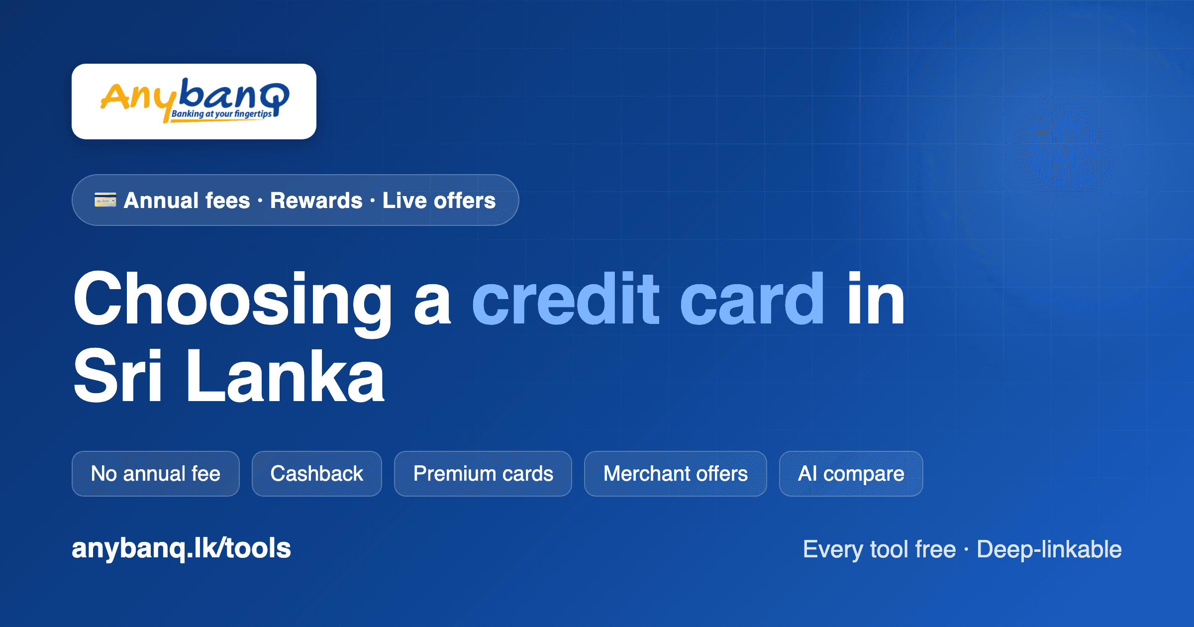 Credit Card Comparison Sri Lanka: Annual Fees, Rewards and How to Choose