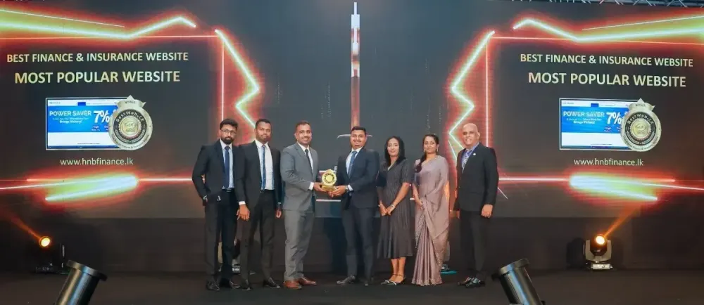 HNB FINANCE wins BestWeb.lk recognition for second consecutive year